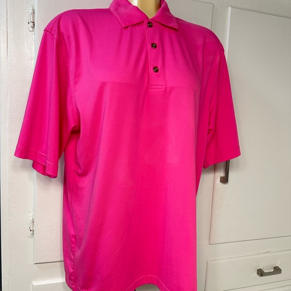Pebble Beach Men's Pink Polo Shirt Medium - Picture 1 of 14